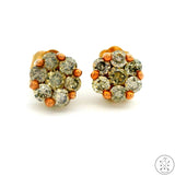 New 10k Yellow Gold Stud Earrings with 1/3 ctw Diamonds