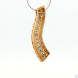 Vintage 10k Yellow Gold Journey Pendant with .85 ctw Natural Diamonds