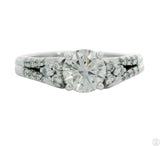 14k White Gold Engagement Ring with 1 1/3 ctw Lab Grown Diamonds Size 9.25