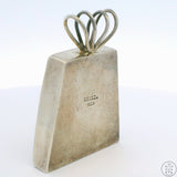 Vintage Huge Sterling Silver Pendant with Tigers Eye Mexico 2.3 in