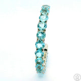 New Sterling Silver Hinged Cuff Bracelet with Topaz Size L/XL