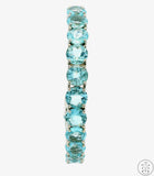 New Sterling Silver Hinged Cuff Bracelet with Topaz Size L/XL