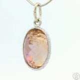 New Sterling Silver Pendant with Oval Ametrine 2.1 gram