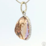 New Sterling Silver Pendant with Oval Ametrine 2.1 gram