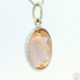 New Sterling Silver Pendant with Oval Ametrine 2.1 gram