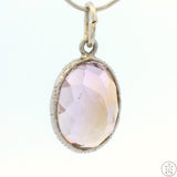 New Sterling Silver Pendant with Oval Ametrine 1.9 gram