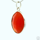 New Sterling Silver Pendant with Carnelian Agate 2 gram