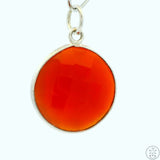 New Sterling Silver Pendant with Carnelian Agate 2 gram