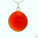 New Sterling Silver Pendant with Carnelian Agate 2 gram