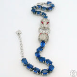 New Sterling Silver Tennis Bracelet with Natural Kyanite Adjustable Puma