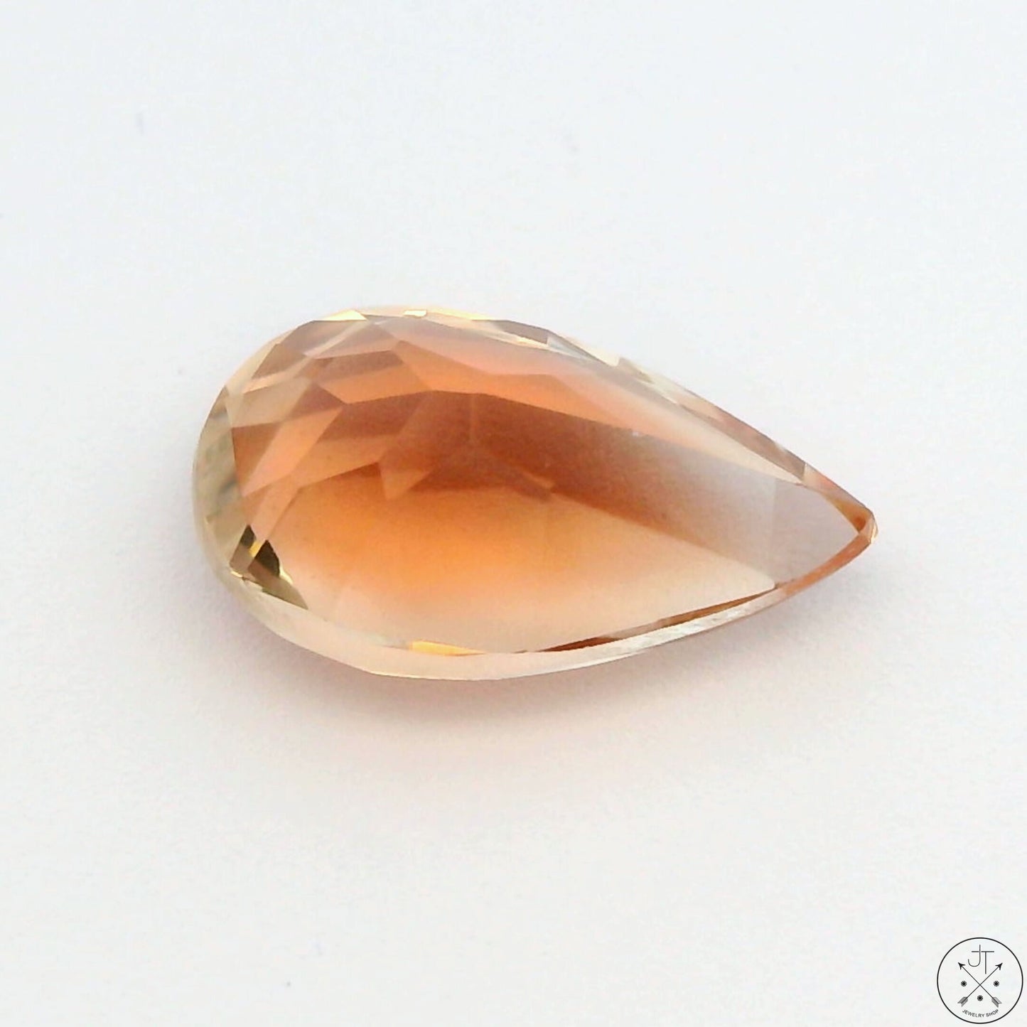 1.32 Carat Natural Oregon Sunstone 10x6 mm Pear Faceted Gemstone Certified