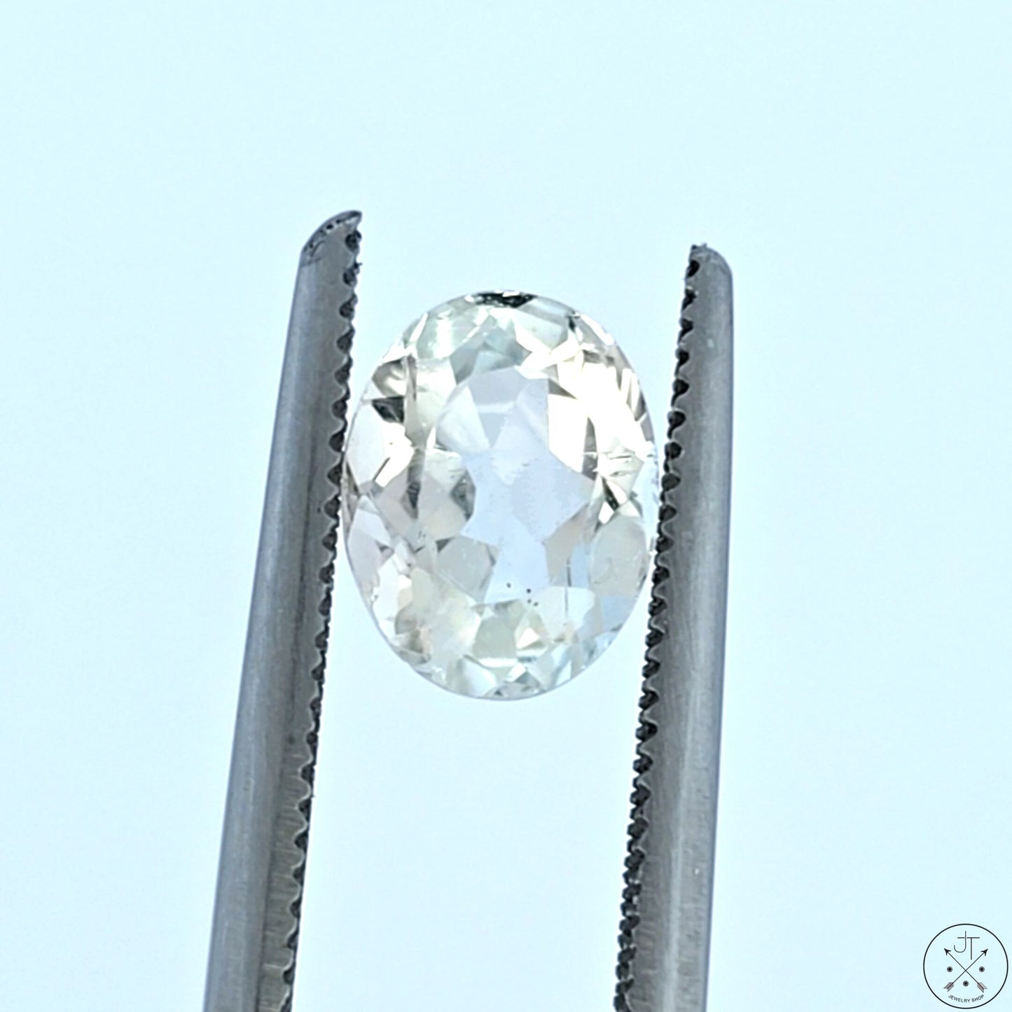 2.42 Carat Natural Light Pink Topaz 9x7 mm Oval Faceted Gemstone Certified