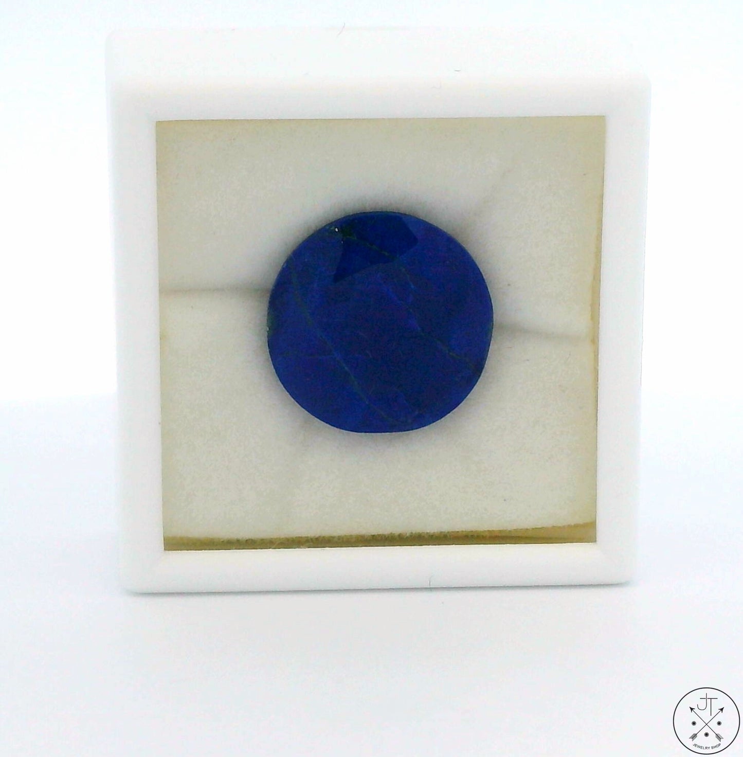 10.3 Carat Natural Lapis Lazuli 16 mm Round Faceted Gemstone Loose