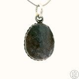 Vintage Sterling Silver Pendant with Dyer Blue Turquoise