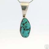 Vintage Sterling Silver Pendant with Red Mountain Turquoise Gertrude Zachary