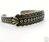 Vintage 1930s IH Coin Silver Cuff 6.5 Inch Native American