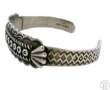 Vintage 1930s IH Coin Silver Cuff 6.5 Inch Native American