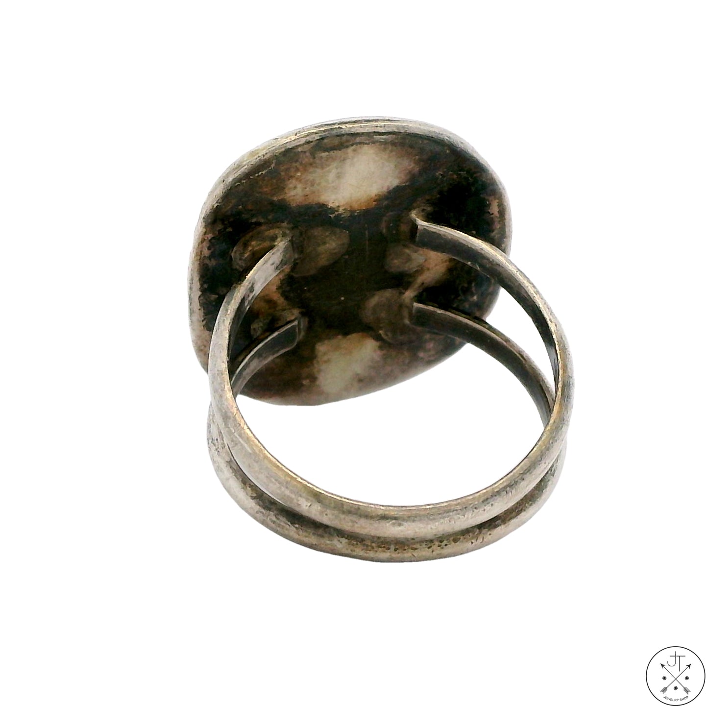 Vintage Sterling Silver Ring with Fox Mine Turquoise Size 7