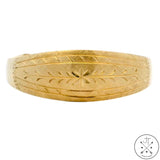 Vintage 14k Yellow Gold Cuff Bracelet 7 Inch Flared Tips