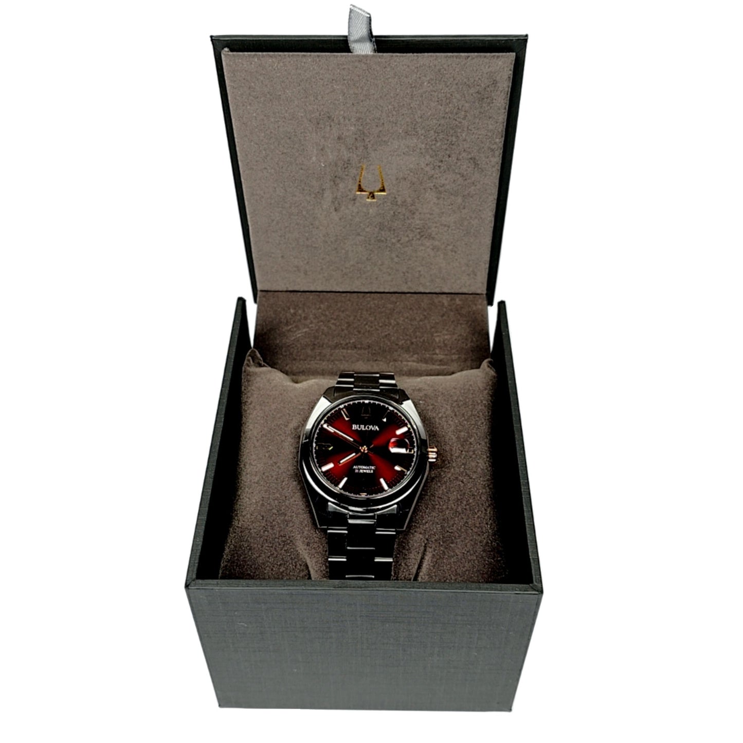 New Unique Chicago Bulova Surveyor 98B422 Automatic Watch Sunburst Date