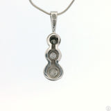 10k White Gold Pendant with 1/3 ctw Natural Diamonds
