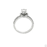 New Helzberg 18k White Gold Engagement Ring with 1 ctw Natural Diamonds Size 6.25 GIA IVS1