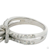 New Helzberg 18k White Gold Engagement Ring with 1 ctw Natural Diamonds Size 6.25 GIA IVS1