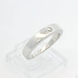 14k White Gold Band with .08 Carat Diamond Size 7