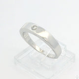 14k White Gold Band with .08 Carat Diamond Size 7