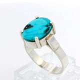 New Sterling Silver Ring with Natural Indian Mountain Turquoise Size 6.5