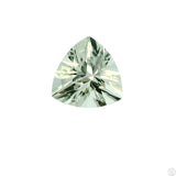 4.75 carat Natural Prasiolite Quartz 12 mm Trillion Faceted Gemstone Loose Brazil