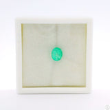 .76 carat Natural Colombian Emerald 6.5 x 5.3 mm Oval Faceted Gemstone Loose