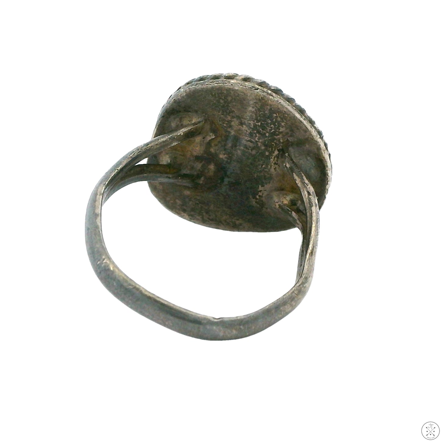 Vintage Sterling Silver Ring with Cerrillos Mine Turquoise Size 6.75