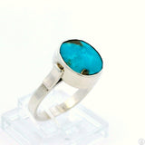 New Sterling Silver Ring with Natural Indian Mountain Turquoise Size 7.75