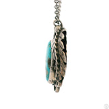 Vintage Zuni Sterling Silver Pendant Signed Lucy Gchachu 24 Inch Necklace