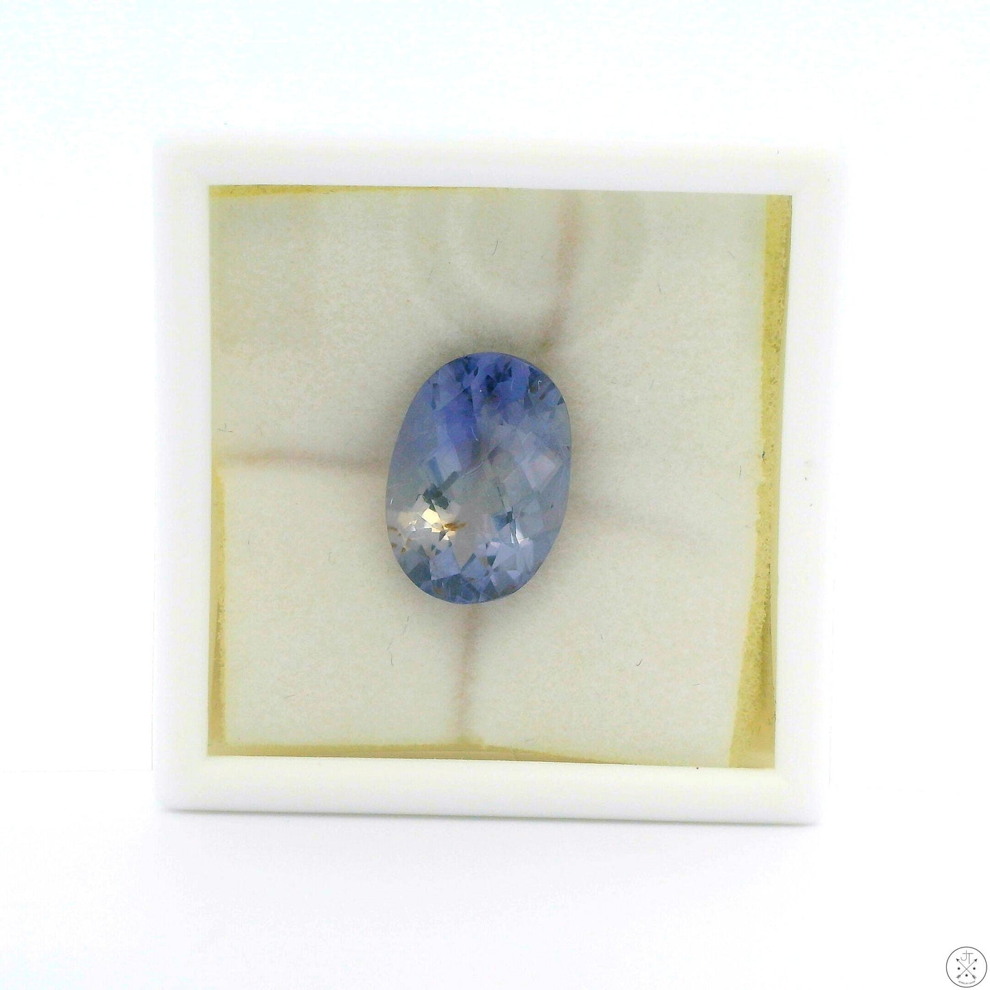 5.00 Carat Natural Iolite 14 x 10 mm Oval Cut Faceted Gemstone Loose Checkerboard