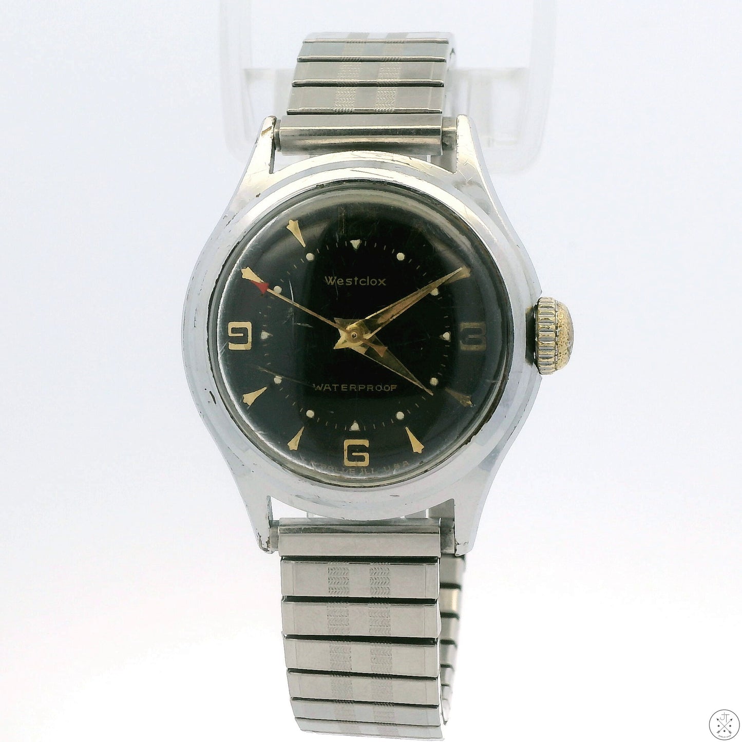 1959 Westclox 34 mm Wristwatch W3 Mechanical Illinois USA Made Runs