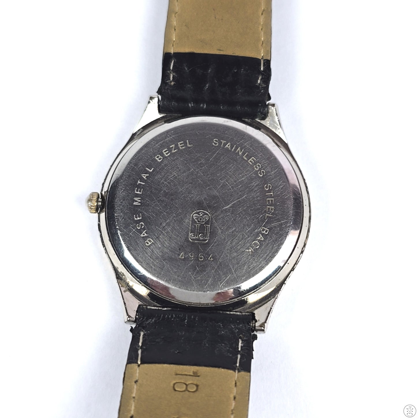 Vintage 34 mm Jules Jurgensen 6M59 Day Date Quartz Watch Diamond Markers