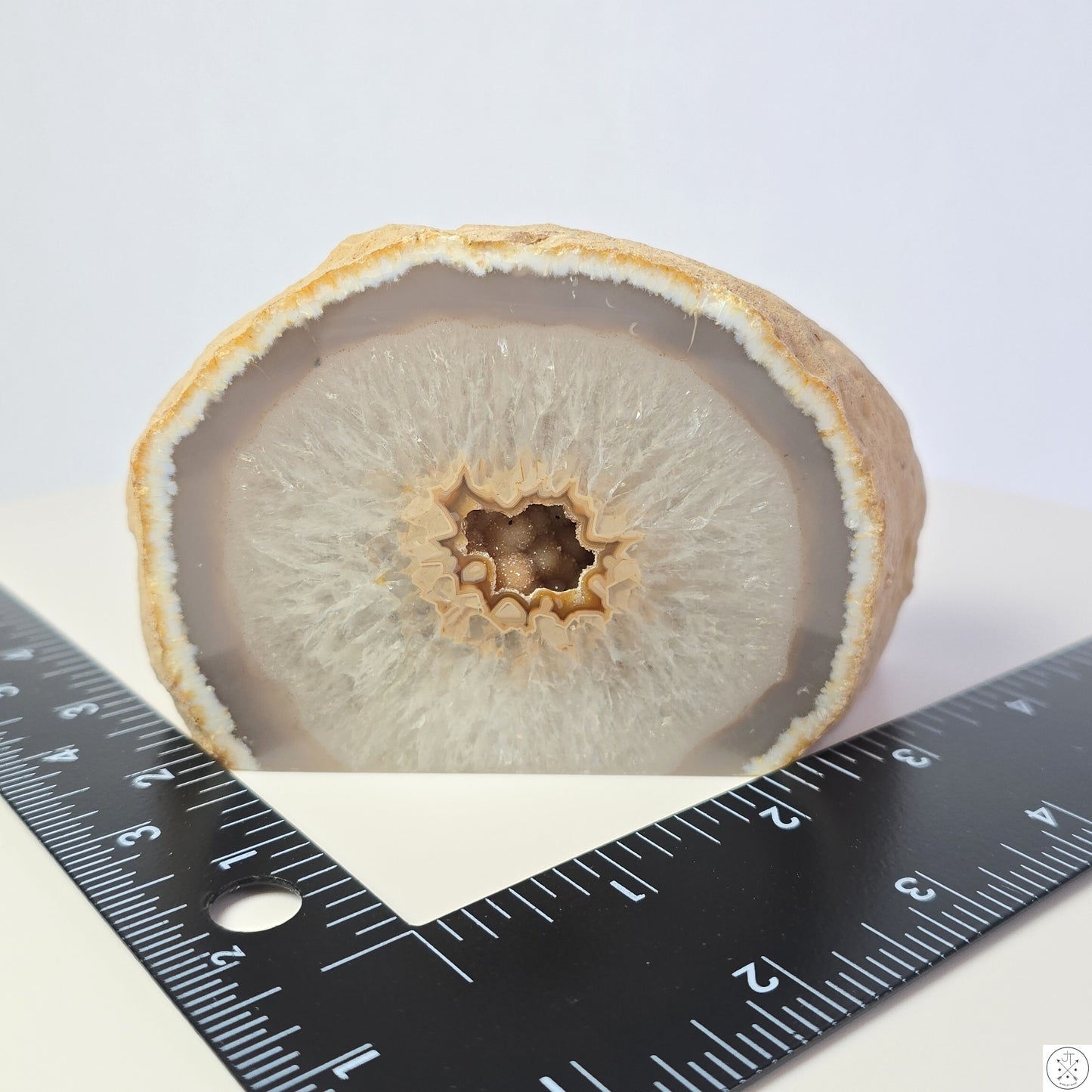 New 652 gram 4 inch Natural Quartz Geode Polished 1.44lb Free-Standing