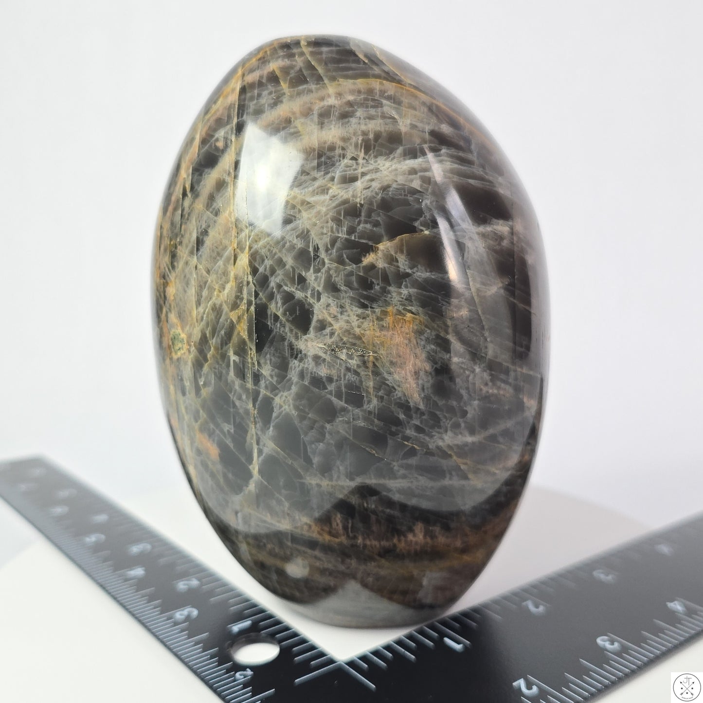 New 1350 gram 5 inch Natural Black Moonstone Freeform 2.98 lb Polished Specimen