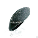 Drusy Quartz Agate Statement Ring Size 6.5 Black and White