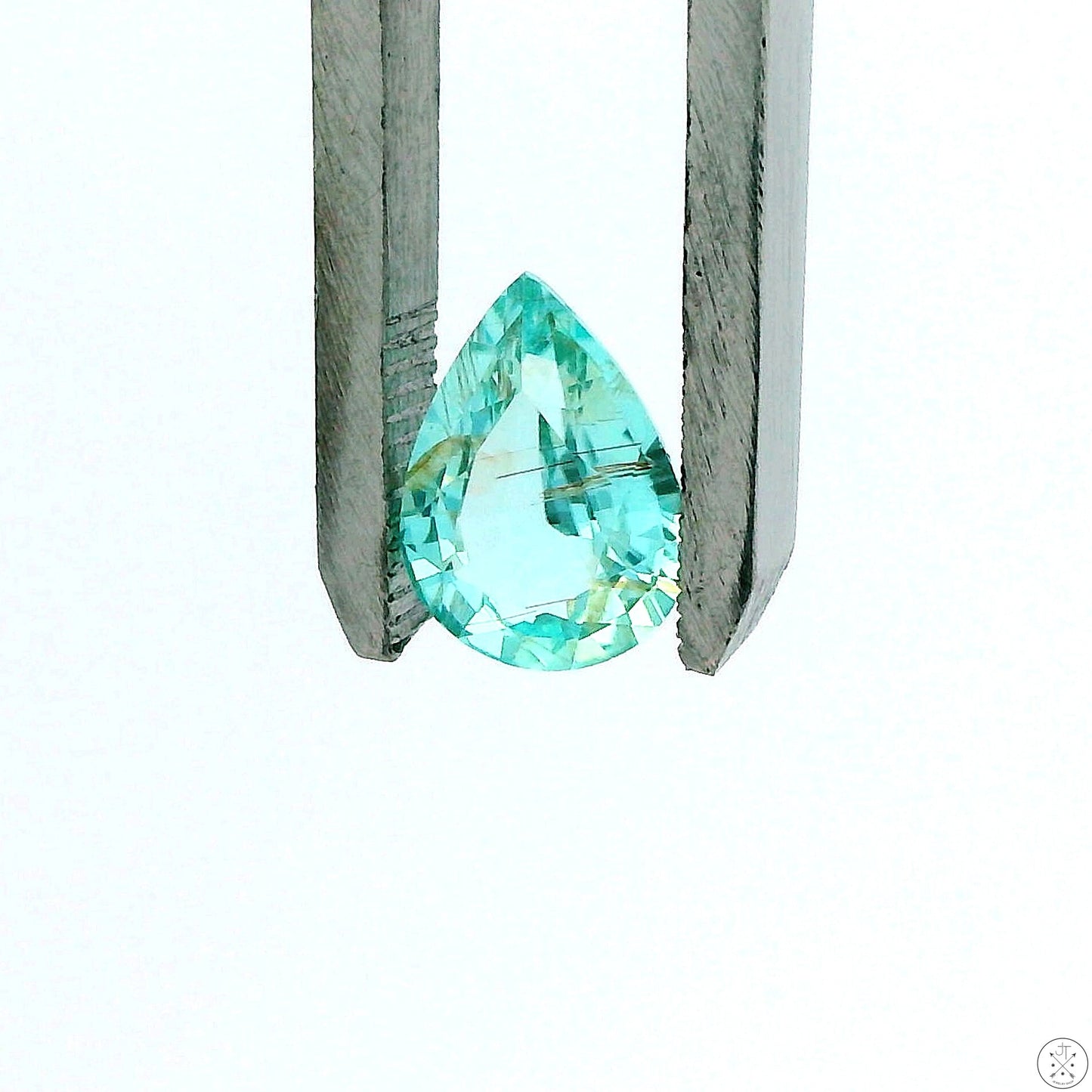 1.65 Carat 10 x 7 mm Paraiba Tourmaline Pear Faceted Natural Gemstone Elbaite