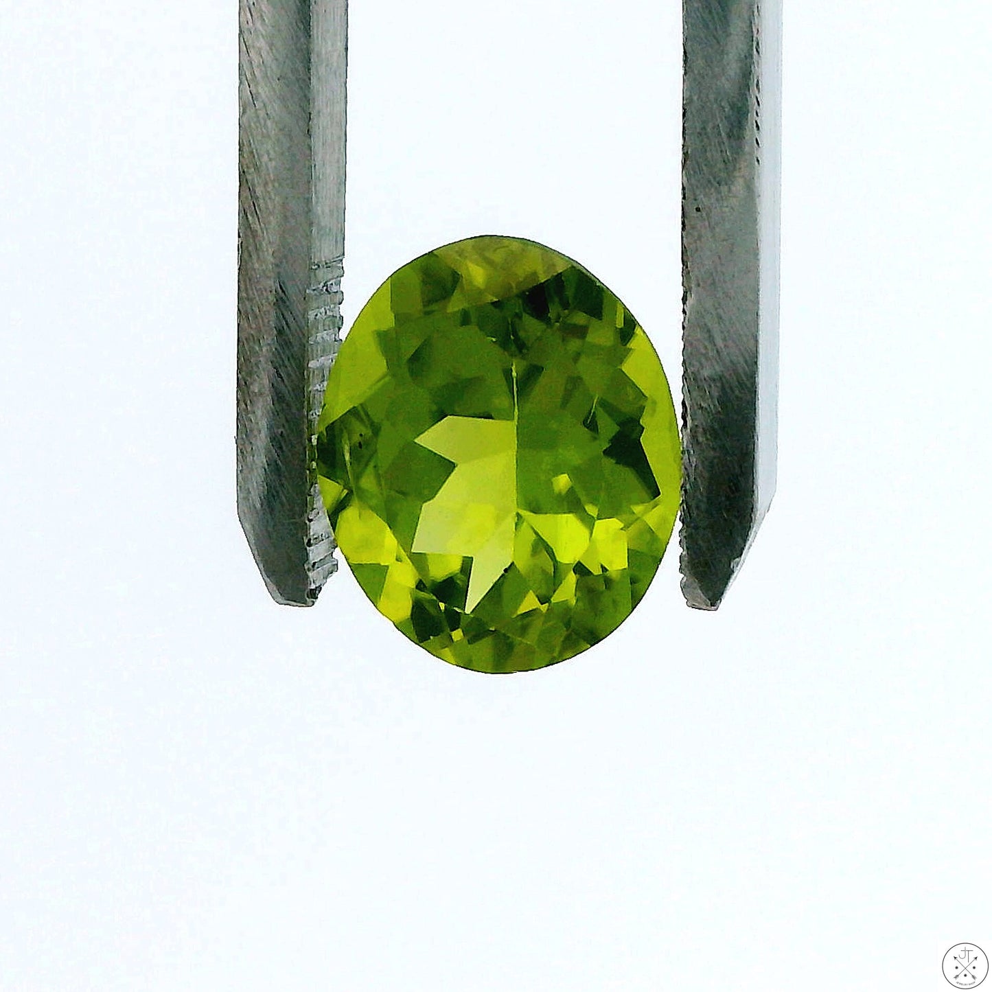 3.55 Carat Natural Peridot 11 x 9 mm Oval Faceted Gemstone Loose