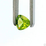 4.10 Carat Natural Peridot 10 mm Trillion Faceted Gemstone Loose