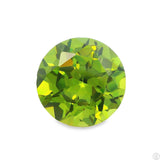 5.08 Carat Natural Peridot 10 mm Round Faceted Gemstone Loose