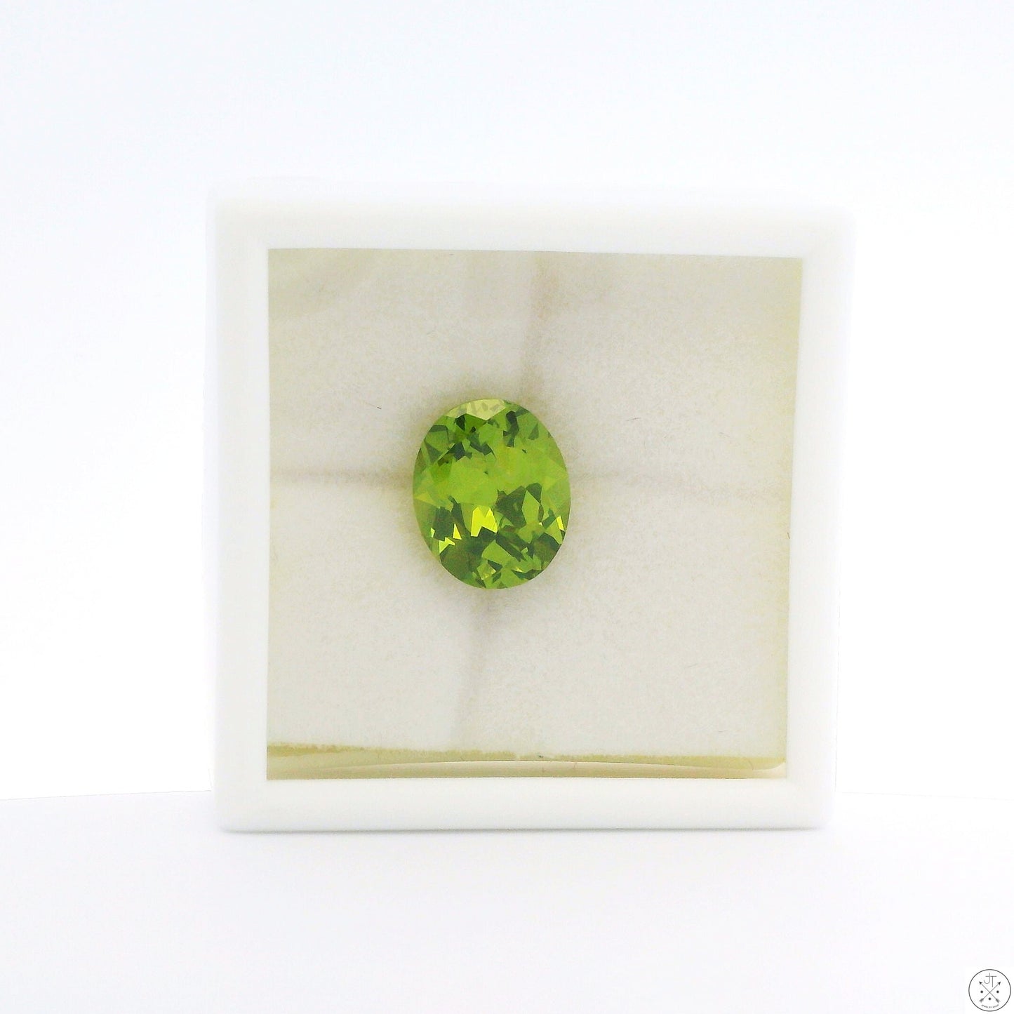 5.08 Carat Natural Peridot 11 x 9 mm Oval Faceted Gemstone Loose