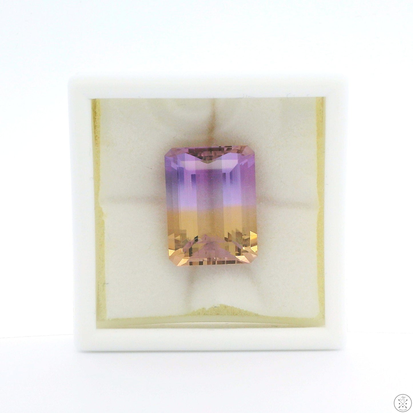 11.94 Carat Natural Ametrine 16 x 12 mm Emerald Faceted Gemstone Loose Amethyst Citrine