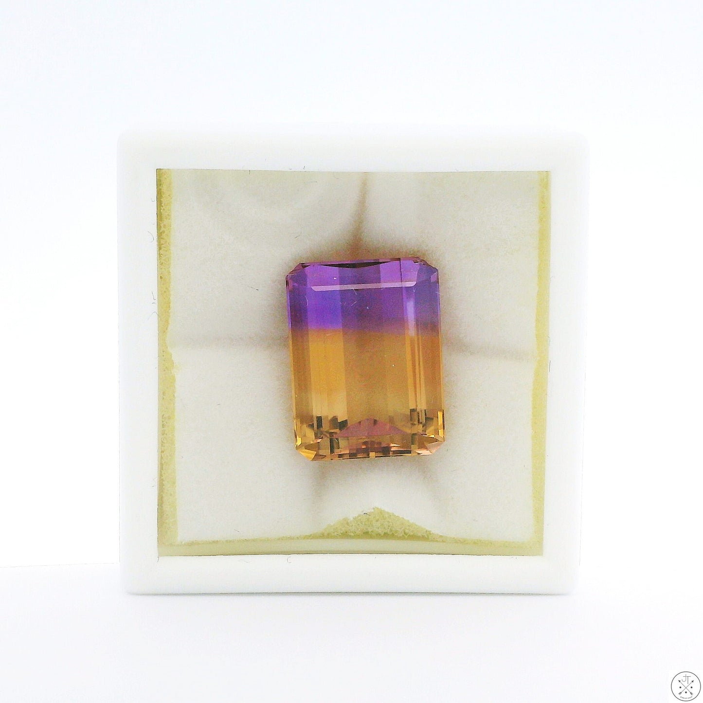 11.75 Carat Natural Ametrine 16 x 12 mm Emerald Faceted Gemstone Loose Amethyst Citrine