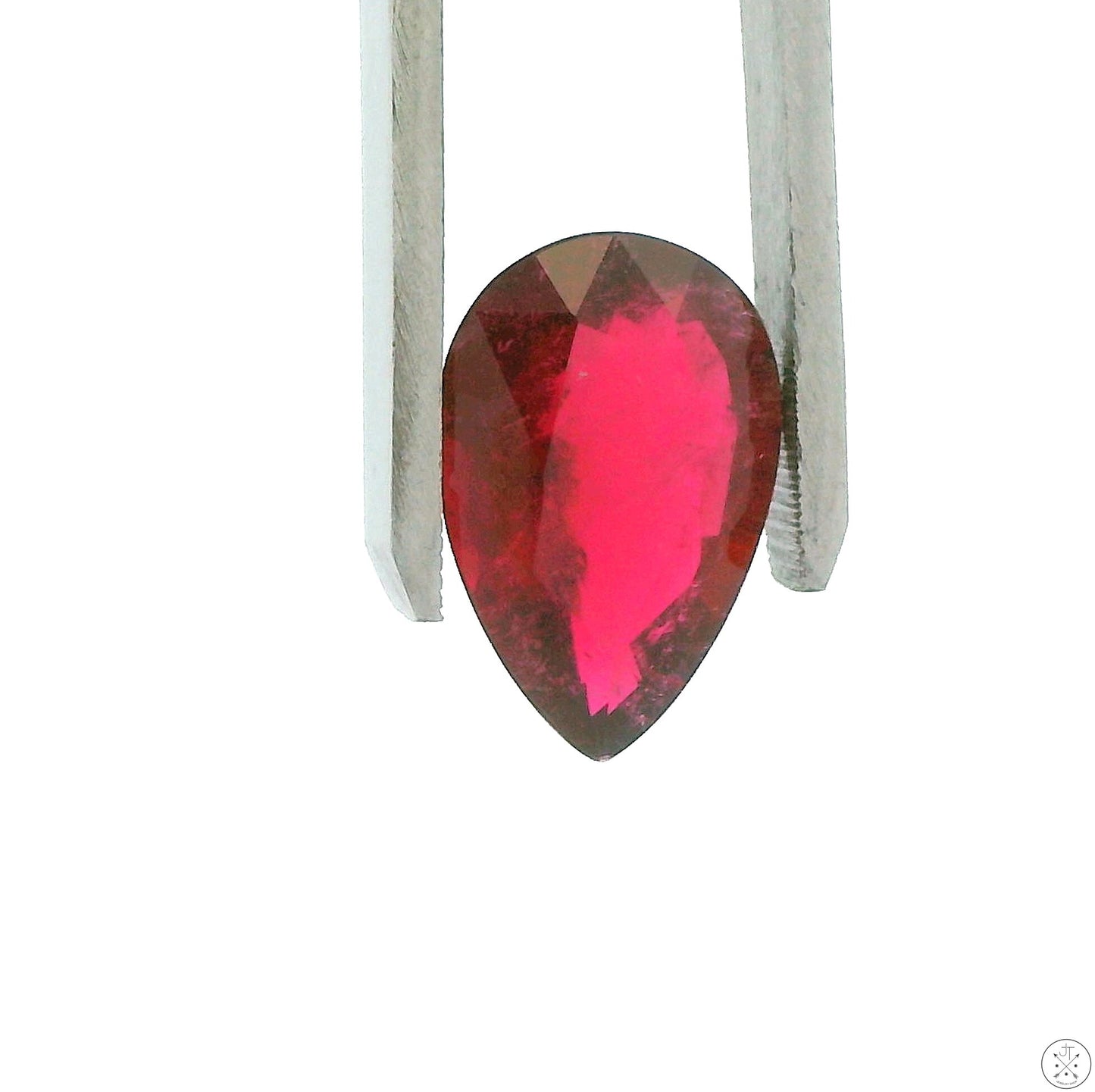 8.39 Carat Natural Rubellite Tourmaline 18 x 12 mm Pear Faceted Gemstone Loose