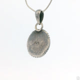 Small Vintage Sterling Silver Pendant with Baltic Amber Cabochon